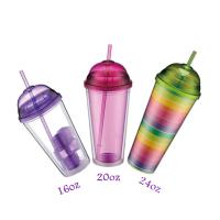 Plastic Tumbler with Dome Lid