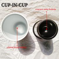 Black Beer Pong Cup with Convex Bot...